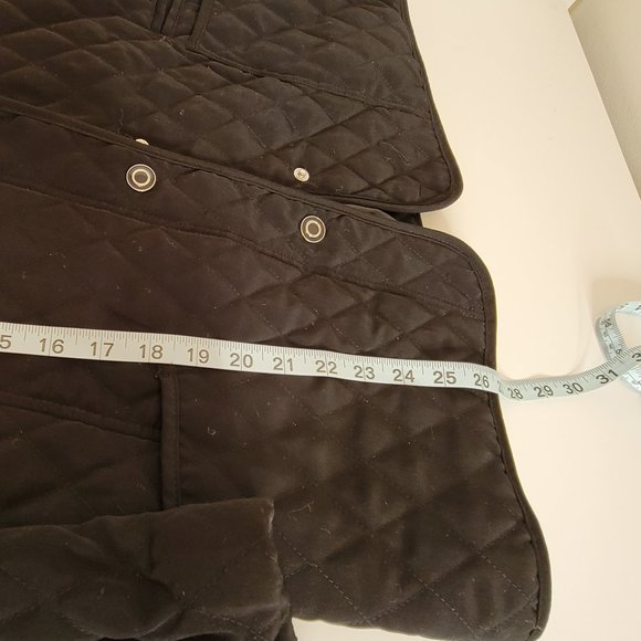 Gallery Brand Ladies Black Quilted Jacket Snap Up Front Pockets Size M - Picture 6 of 12